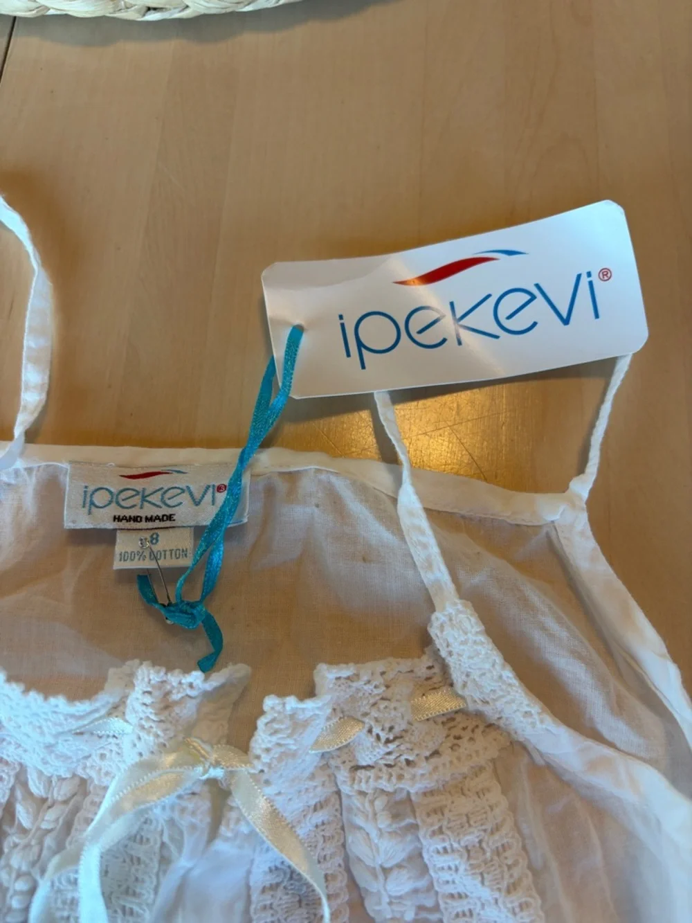 Charming Brand New Ipekevi White Lace Camisole/Dress Girls Size 8 NWT